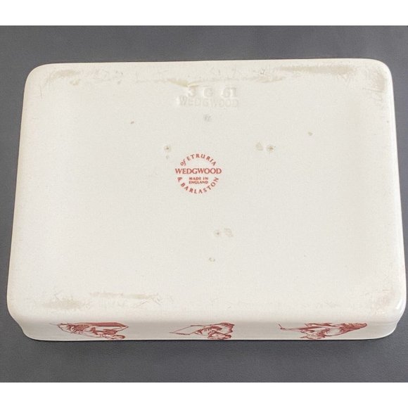 Wedgwood Wiggins Teape Group Papermakers Butter Dish 1961 Trinket Box 5" long - Picture 7 of 10